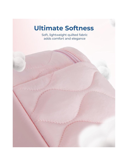 Set de 2 Bolsas de Maquillaje Acolchadas BAGSMART Rosa