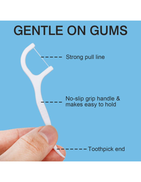 600 Palillos de Hilo Dental HANWEE - Limpieza Profunda, Mango Ergonómico