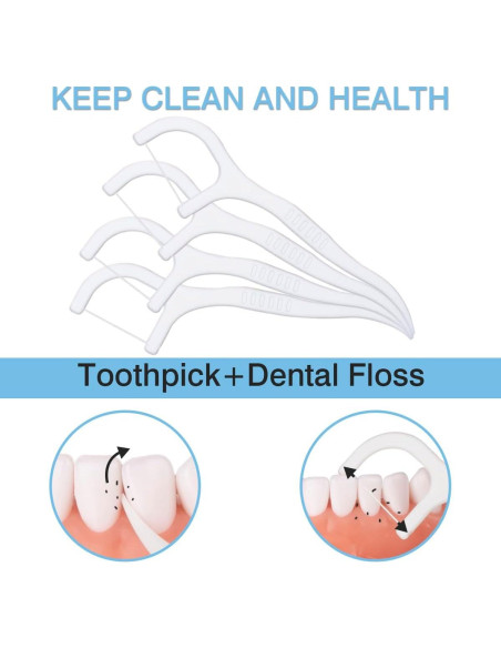 600 Palillos de Hilo Dental HANWEE - Limpieza Profunda, Mango Ergonómico