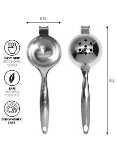Prensa de Cítricos OGGI Manual de Zinc 390g Plata 2