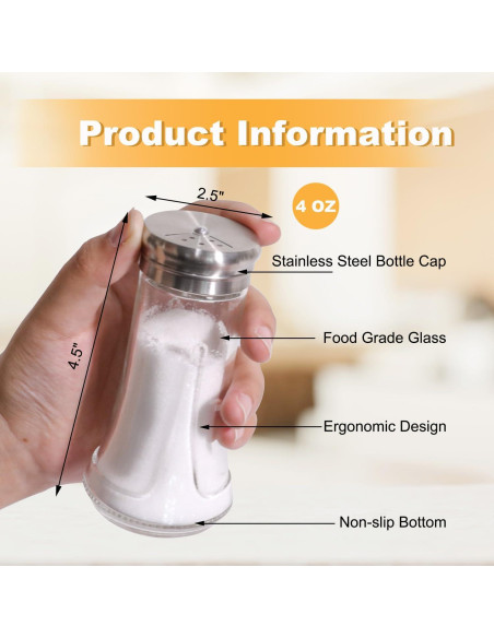 Juego de Salero y Pimentero Neodaco 118 ml Vidrio Acero Inoxidable