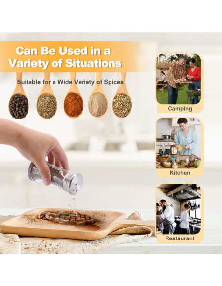 Juego de Salero y Pimentero Neodaco 118 ml Vidrio Acero Inoxidable