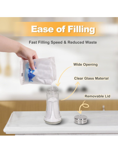 Juego de Salero y Pimentero Neodaco 118 ml Vidrio Acero Inoxidable