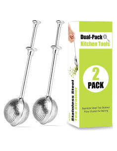 Juego de Infusor de Té y Tamiz de Harina JOINRUN 2 Piezas