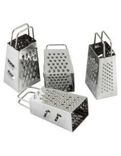 Juego de 4 Ralladores de Acero Inoxidable Dranvosk Mini