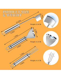 Juego de Peladores de Maíz YDXHXH - Acero Inoxidable 3 Piezas 2