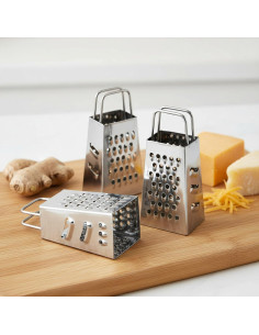 Juego de 4 Ralladores de Acero Inoxidable Dranvosk Mini 2