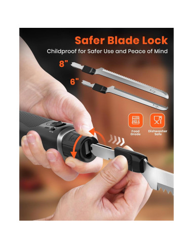 Cuchillo Eléctrico Inalámbrico Laudlife 40.64 cm Ergonomico