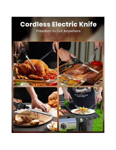Cuchillo Eléctrico Inalámbrico Laudlife 40.64 cm Ergonomico