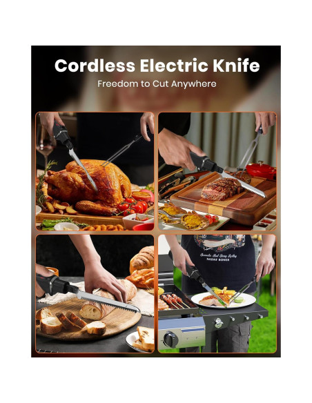 Cuchillo Eléctrico Inalámbrico Laudlife 40.64 cm Ergonomico