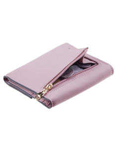 Billetera RFID Travelambo para Mujeres Púrpura Compacta