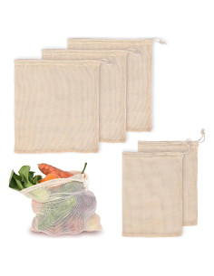 5 Bolsas Reutilizables de Produce Hndnrxue - Lavables y Transpirables
