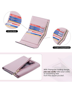 Billetera RFID Travelambo para Mujeres Púrpura Compacta 2