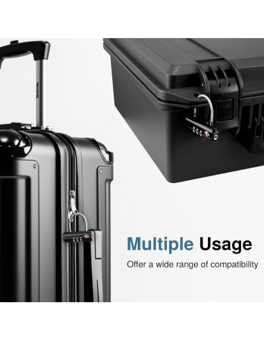 Candados de Combinación Puroma TSA 2 Pack Negro 0.11 kg