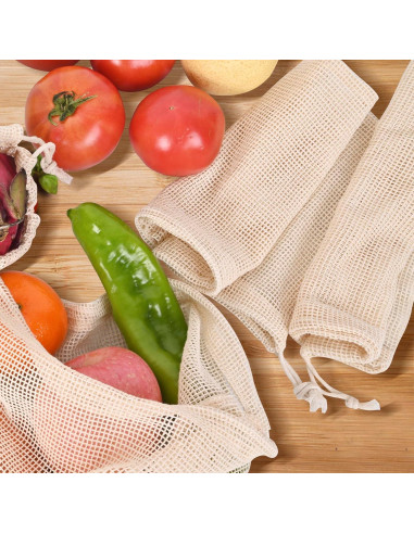 5 Bolsas Reutilizables de Produce Hndnrxue - Lavables y Transpirables