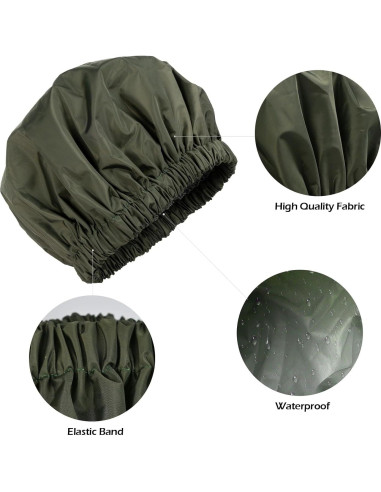 Gorro de Ducha Reutilizable VISHOP Verde Grande para Cabello