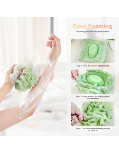 Combo 3 Esponjas Lufa 2 en 1 Genérico Exfoliantes Ducha 2