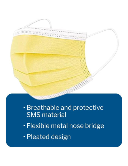 Mascarillas Médicas McKesson Nivel 1, Plisadas, 50 Unidades