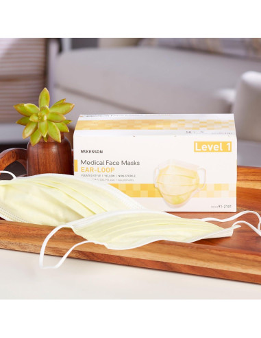 Mascarillas Médicas McKesson Nivel 1, Plisadas, 50 Unidades