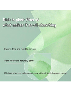 200 Hojas Absorbentes de Aceite Galepromot - Té Verde y Carbón 2