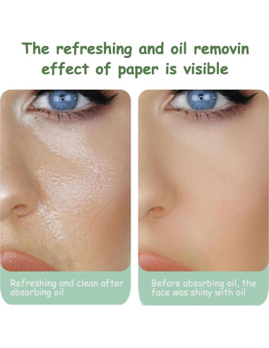 200 Hojas Absorbentes de Aceite Galepromot - Té Verde y Carbón