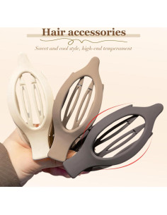 Pinzas Planas para Cabello NEKSKA - Multicolor-A, Antideslizantes 2