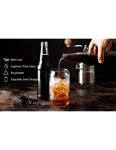 Vaso BEWAVE 473ml en Forma de Lata con Tapa y Popote