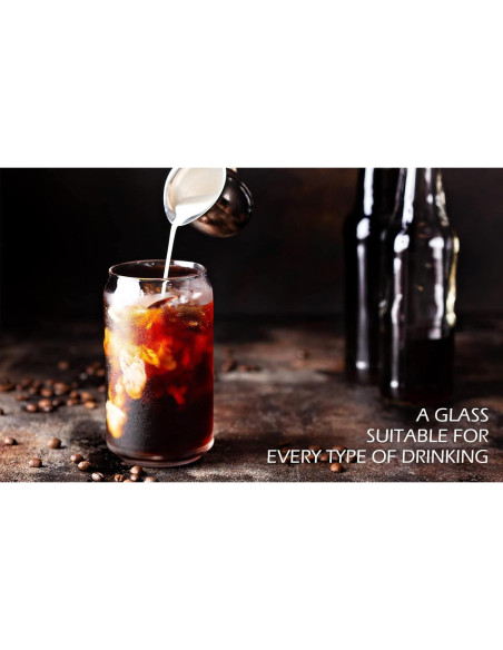 Vaso BEWAVE 473ml en Forma de Lata con Tapa y Popote