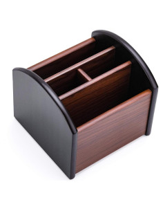 Organizador de Escritorio MaxGear de Madera con 4 Compartimentos