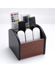 Organizador de Escritorio MaxGear de Madera con 4 Compartimentos 2