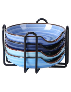 Soporte para Cucharas de Cerámica Selamica Set de 4 Azul