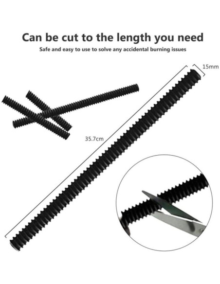 4 Protectores de Borde de Horno Silicona QUUPY Antiescaldaduras