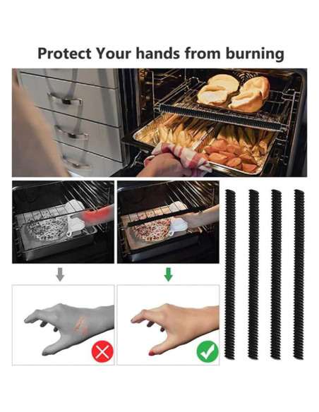 4 Protectores de Borde de Horno Silicona QUUPY Antiescaldaduras