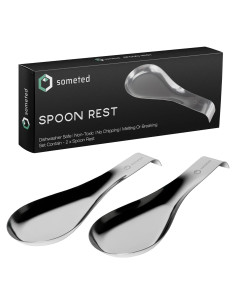 Set de Soporte para Cucharas Acero Inoxidable SOMETED - 2 Piezas