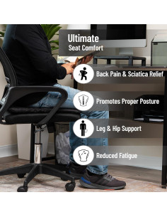 Cojín de Asiento Mind Reader Gel Ergonómico Negro 45x45 cm 2