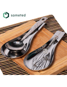 Set de Soporte para Cucharas Acero Inoxidable SOMETED - 2 Piezas 2