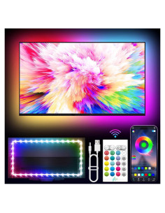 Luces LED RGB KANTUTOE 5m para TV 114-191cm Control APP