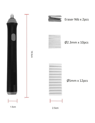 Borrador Eléctrico Artme con 22 Recambios - 16.5cm