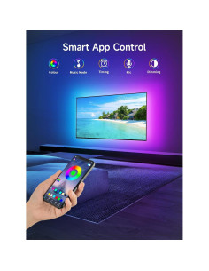 Luces LED RGB KANTUTOE 5m para TV 114-191cm Control APP 2