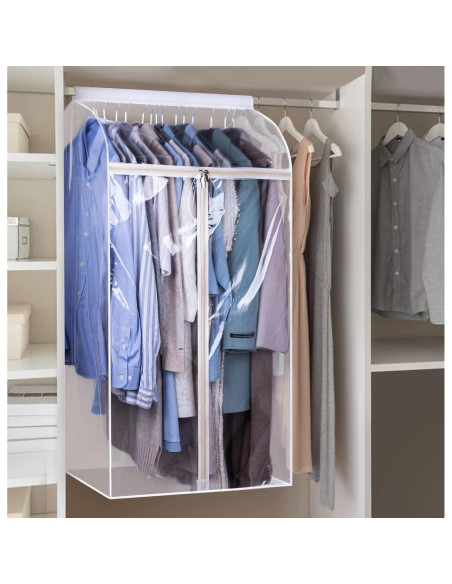 Bolsas de Ropa Colgantes KEETDY 109 cm Transparente con Ventana