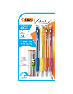Lápices Mecánicos BIC Velocity 0.7mm, Paquete de 4 con Borrador