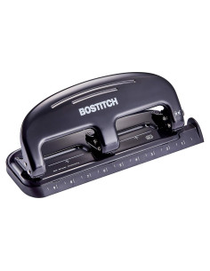 Perforadora Bostitch HP20 20 Hojas 3 Agujeros Metal Negra