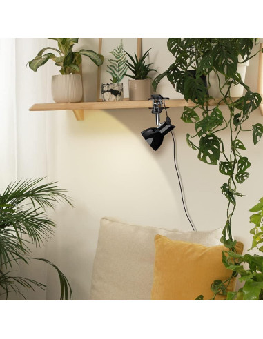 Lámpara de Clip LED deeloop 5W 400 Lúmenes Rotación 330 Negra