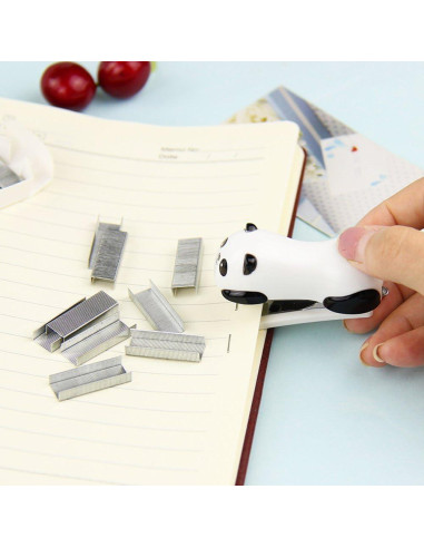 Mini Grapadora de Escritorio DECORA Panda con 1000 Grapas