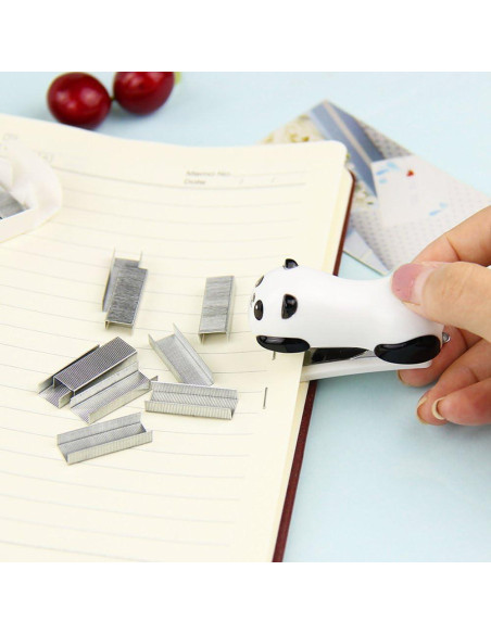 Mini Grapadora de Escritorio DECORA Panda con 1000 Grapas