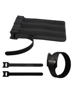 Bridas Reutilizables CableGeeker 60 Pcs 15.24 cm Negro