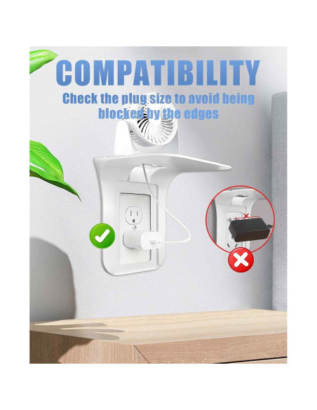 Estante de Enchufe Gaahkai SL064 - 3 Paquetes, 17x15 cm