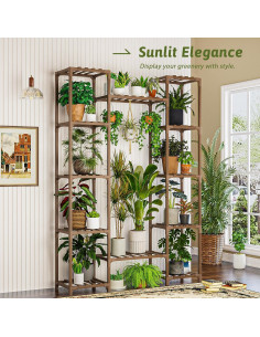 Soporte de Plantas GENTINGBRO 158 cm para 12 Macetas Interior/Exterior 2