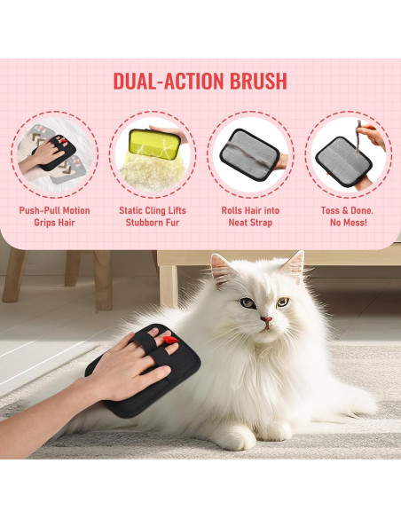 Guantes de Acicalamiento Korwuira 2 Piezas para Mascotas