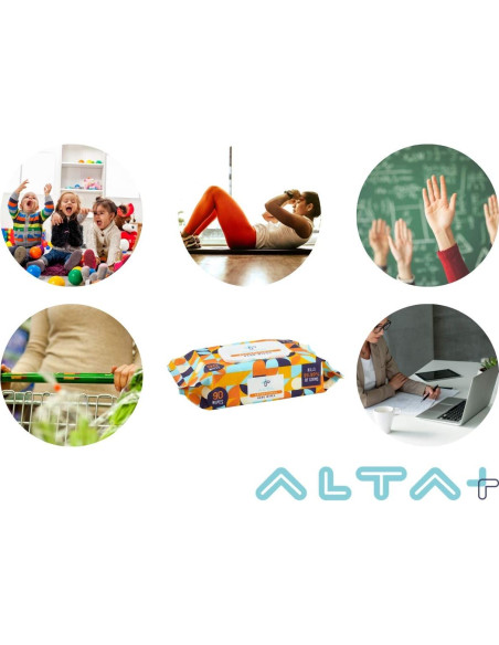 Toallitas Antibacteriales ALTA + 90 Unidades Sin Alcohol